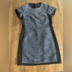 Madewell Black/Blue/White Dress Classic Preppy Work Wear - Size 6